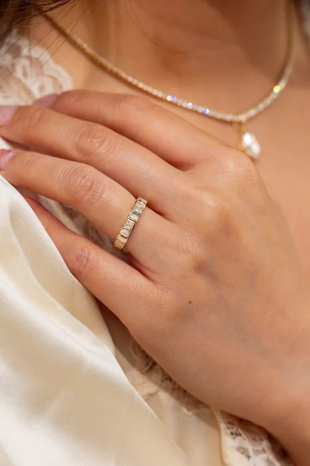 Rings Princess Bride Diamonds NorthSouth Emerald Bezel Diamond Ring