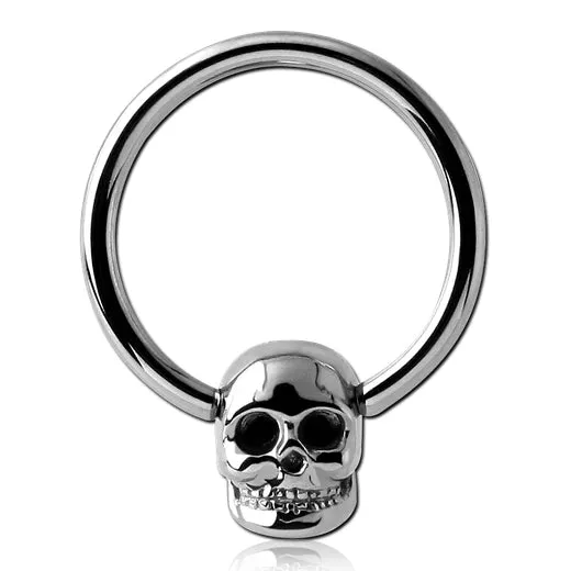 Rings Tulsa Body Jewelry 16g Stainless Captive Skull Bead Ring