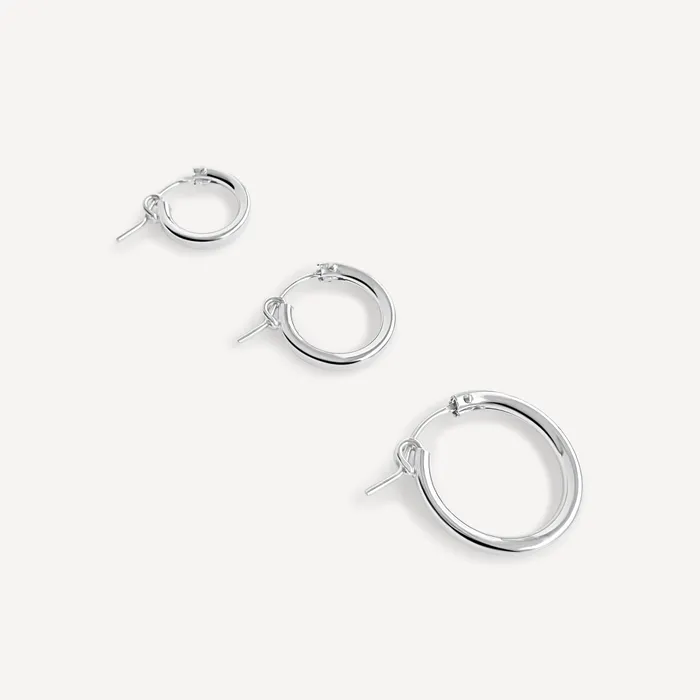 Sheena Marshall Jewelry Earrings Everyday Click Hoop Earrings Sterling Silver