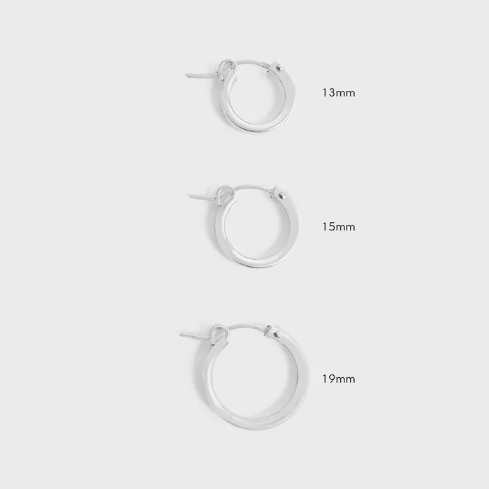 Sheena Marshall Jewelry Earrings Everyday Click Hoop Earrings Sterling Silver
