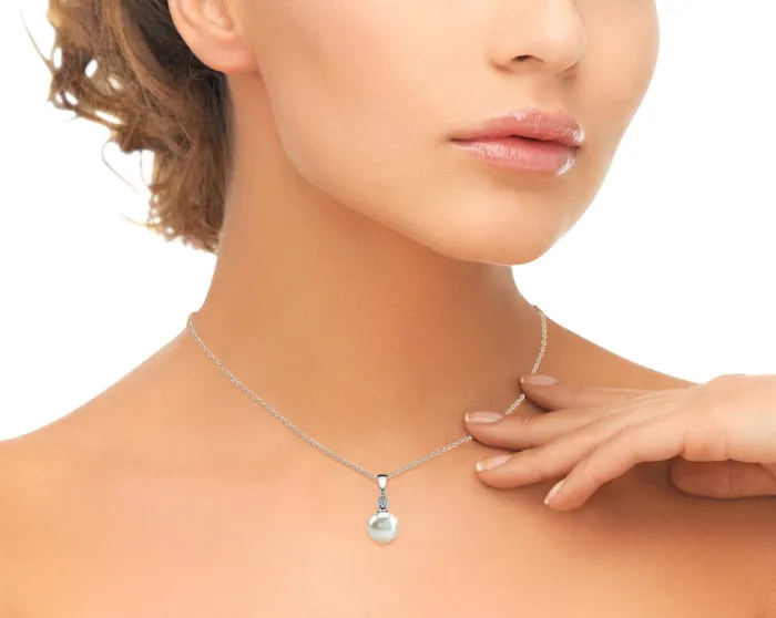 SPT Necklaces Freshwater Pearl Diamond Michelle Pendant