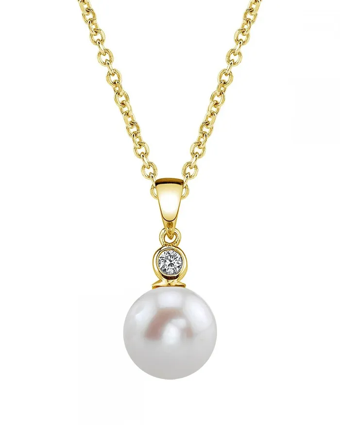SPT Necklaces Freshwater Pearl Diamond Michelle Pendant