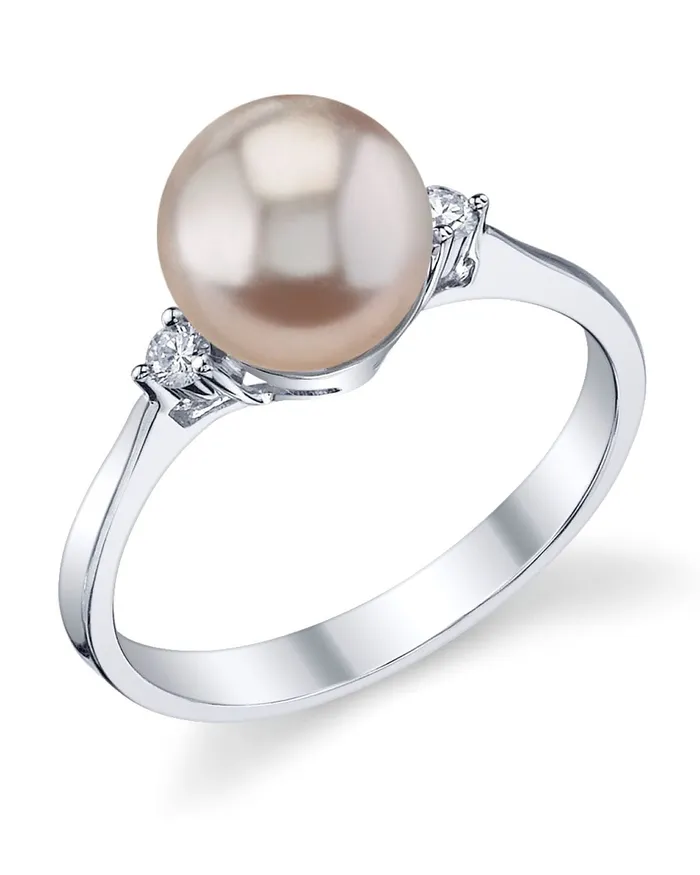SPT Rings Pink Freshwater Pearl Diamond Jordana Ring