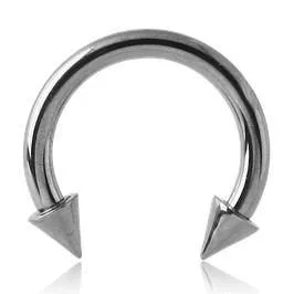 Tulsa Body Jewelry Bracelets 14g Spiked Stainless Circular Barbell