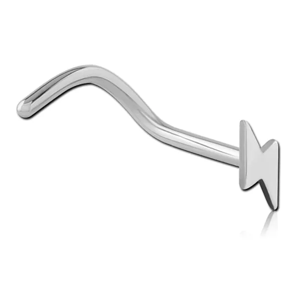 Tulsa Body Jewelry Bracelets Lightning Bolt Stainless Nostril Screw