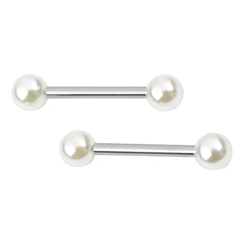 Tulsa Body Jewelry Earrings Pearl Nipple Barbells