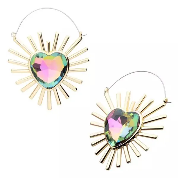 Tulsa Body Jewelry Necklaces Sacred Heart Tunnel Hoops