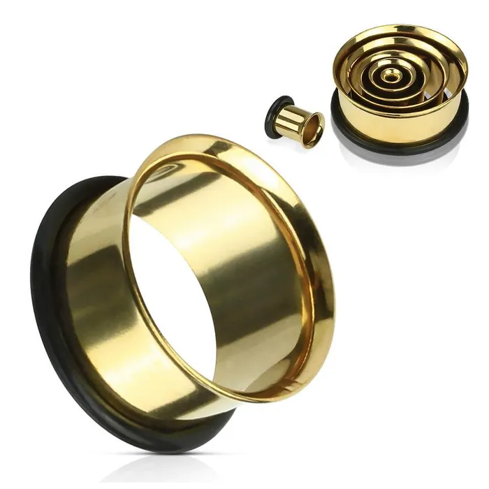 Tulsa Body Jewelry PreStyled Sets Jumbo SF Gold Tunnels