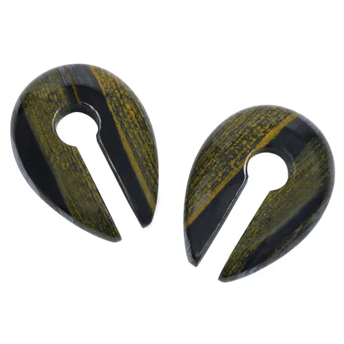 Tulsa Body Jewelry Rainbow Jasper Keyhole Ear Weights Earrings