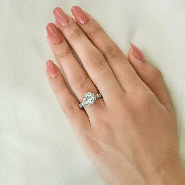 Upakarna Round Solitaire Ring Rings