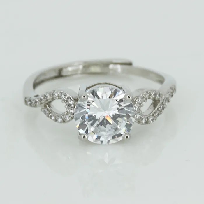 Upakarna Solitaire Diamond Infinity Ring Rings