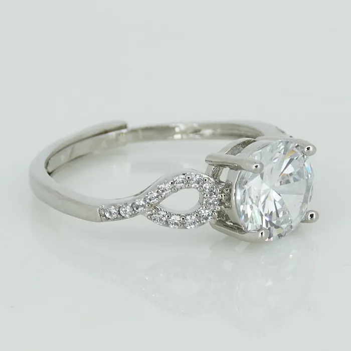 Upakarna Solitaire Diamond Infinity Ring Rings