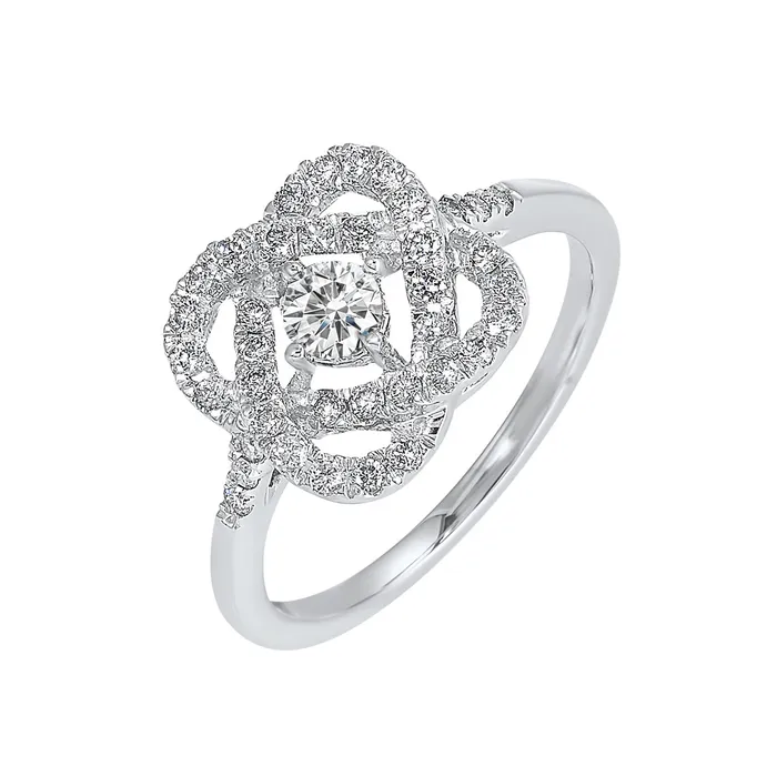 14K Loves Crossing Diamond Ring 050 CTW International Diamond Center Rings