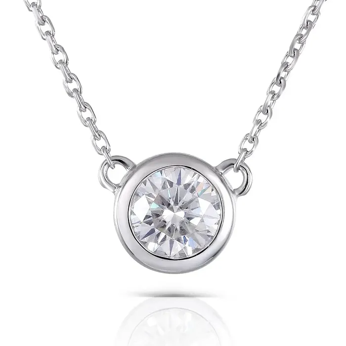 14k White Gold Moissanite Pendant Necklace 05ct Luxus Moissanite Rings Jewelry Necklaces 14k White Gold Moissanite Pendant Necklace 05ct Luxus Moissanite Rings Jewelry Necklaces