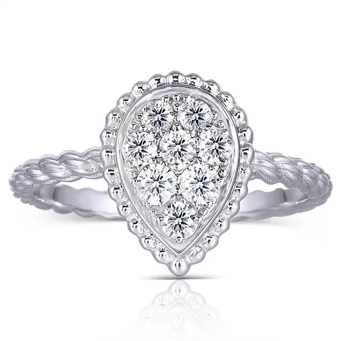 18k White Gold Vintage Moissanite Custom Rings 045ct Total Luxus Moissanite Rings Jewelry PreStyled Sets 18k White Gold Vintage Moissanite Custom Rings 045ct Total Luxus Moissanite Rings Jewelry PreStyled Sets