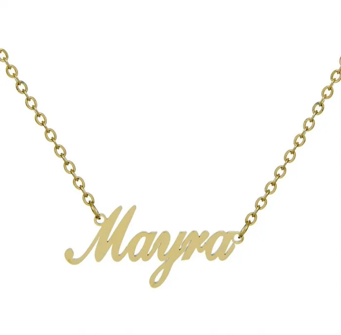 aiobo Script Nameplate Necklace Necklaces