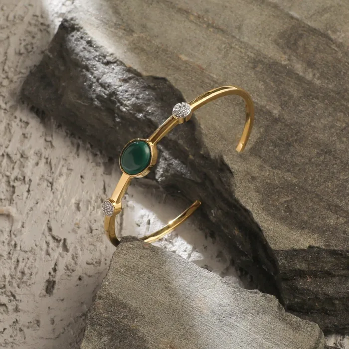 Bracelets Malachite Classic Silver Cuff Bracelet SILVER