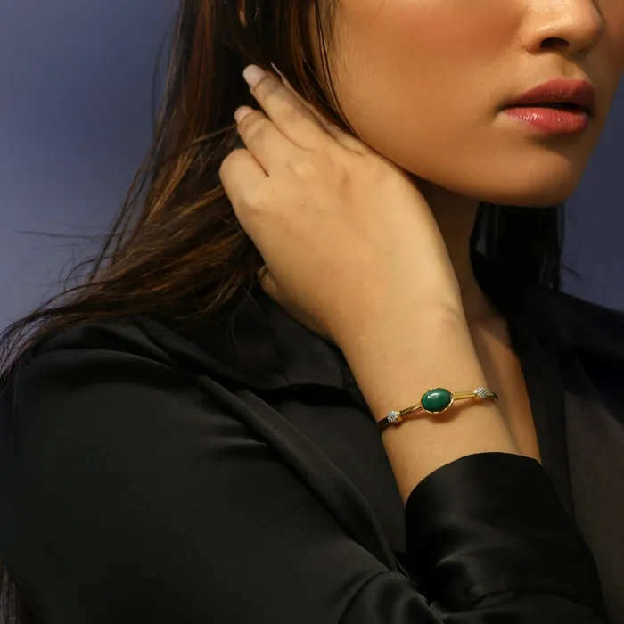Bracelets Malachite Classic Silver Cuff Bracelet SILVER