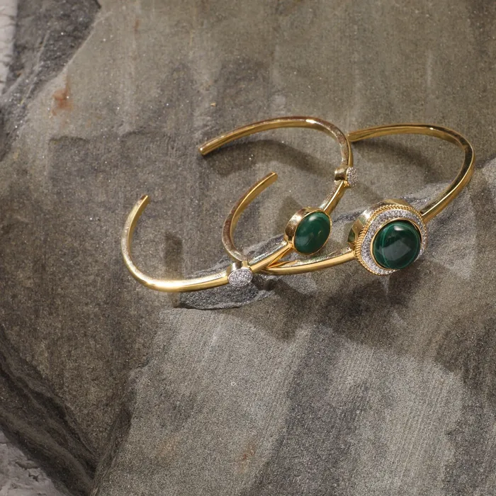 Bracelets Malachite Classic Silver Cuff Bracelet SILVER