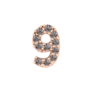 Charm Necklaces SG Fine Slider Number 9 Charm