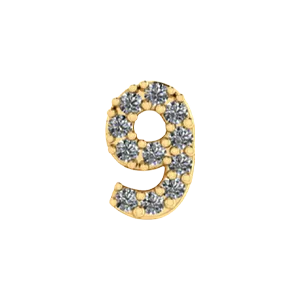 Charm Necklaces SG Fine Slider Number 9 Charm