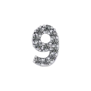 Charm Necklaces SG Fine Slider Number 9 Charm