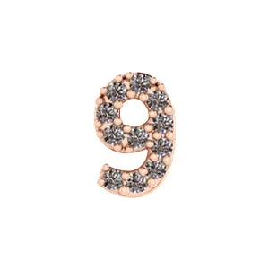 Charm Necklaces SG Fine Slider Number 9 Charm