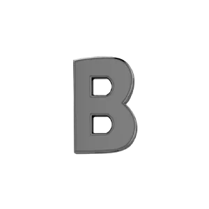 Charm Necklaces SG Fine Slider Solid Letter B Charm