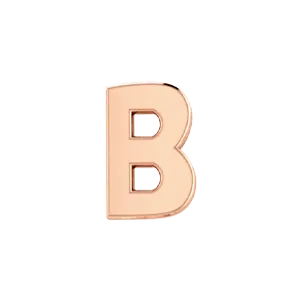 Charm Necklaces SG Fine Slider Solid Letter B Charm