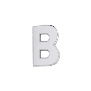 Charm Necklaces SG Fine Slider Solid Letter B Charm
