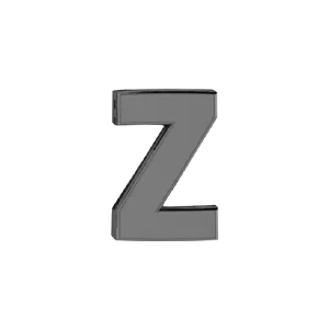 Charm Necklaces SG Fine Slider Solid Letter Z Charm