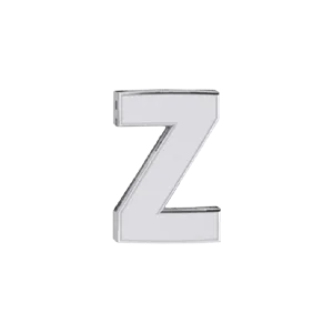 Charm Necklaces SG Fine Slider Solid Letter Z Charm