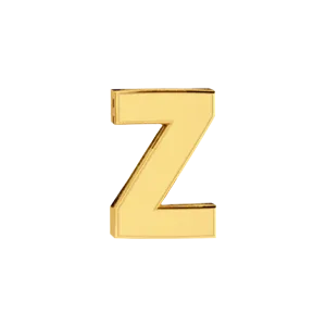 Charm Necklaces SG Fine Slider Solid Letter Z Charm