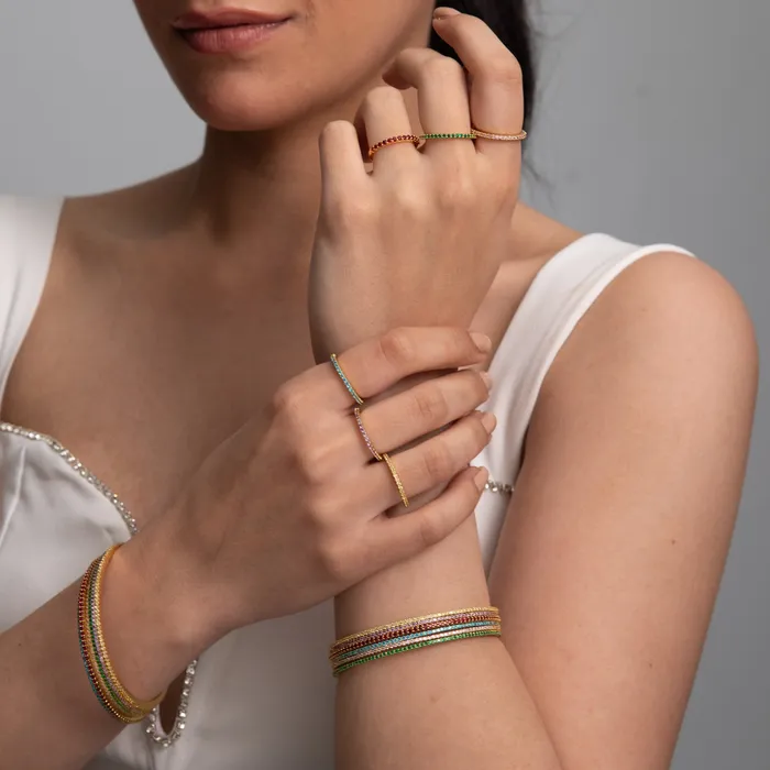 Circle of Love Yellow Silver Ring SILVER Rings