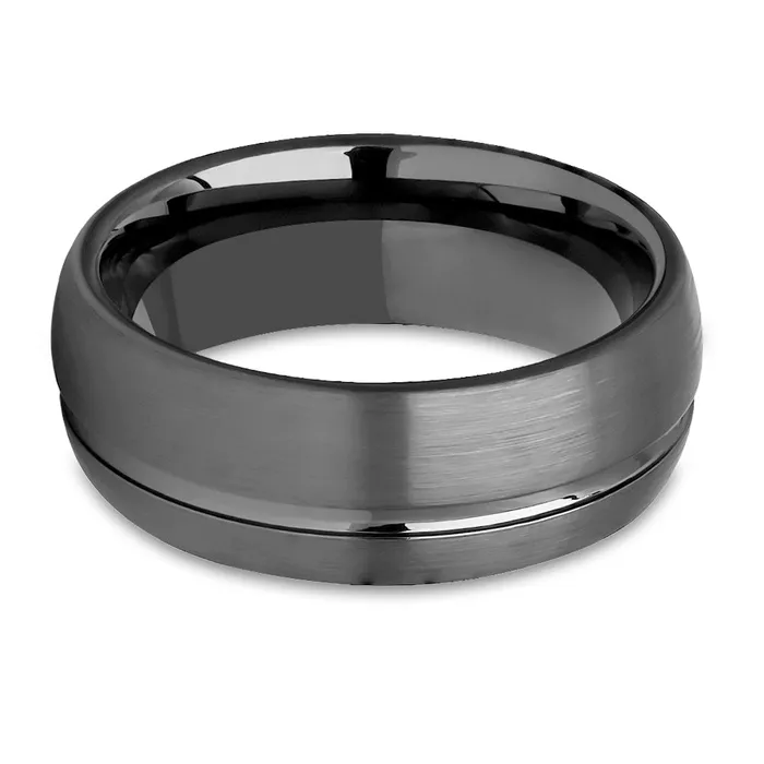 Clean Casting Jewelry Gunmetal Wedding Ring 8mm Wedding Ring Tungsten Wedding Ring Gunmetal Tungsten Ring Rings
