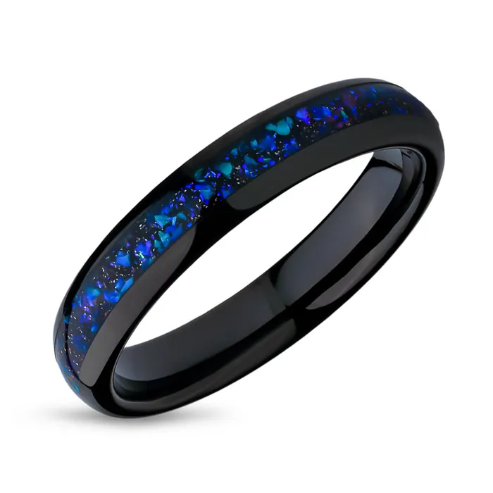 Clean Casting Jewelry Rings 4mm Wedding Ring Blue Galaxy Opal Wedding Ring Black Tungsten Ring Wedding Band Galaxy Ring Clean Casting Jewelry Rings 4mm Wedding Ring Blue Galaxy Opal Wedding Ring Black Tungsten Ring Wedding Band Galaxy Ring