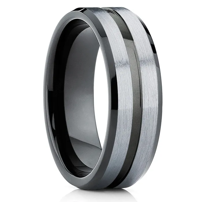 Clean Casting Jewelry Rings Black Wedding Ring Black Tungsten Ring Black Tungsten Band Wedding Ring