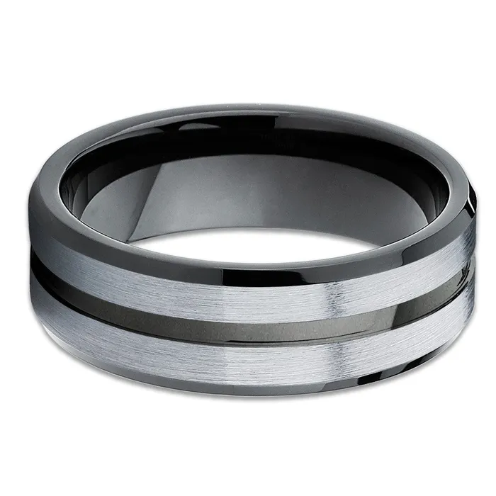 Clean Casting Jewelry Rings Black Wedding Ring Black Tungsten Ring Black Tungsten Band Wedding Ring