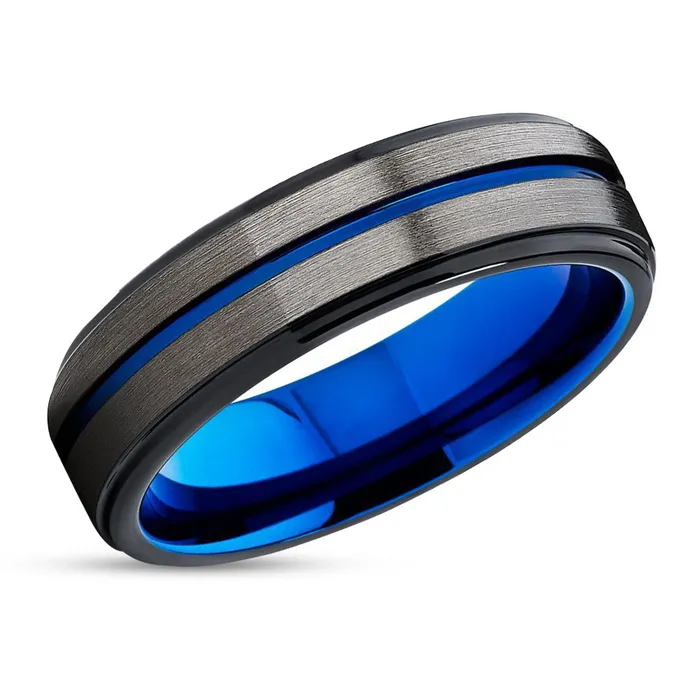 Clean Casting Jewelry Rings Blue Tungsten Ring Gunmetal Wedding Ring Black Tungsten Ring Anniversary Ring Clean Casting Jewelry Rings Blue Tungsten Ring Gunmetal Wedding Ring Black Tungsten Ring Anniversary Ring