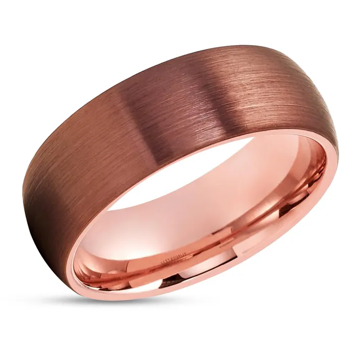 Clean Casting Jewelry Rings Espresso Tungsten Wedding Ring Rose Gold Rose Gold Tungsten Wedding Ring Clean Casting Jewelry Rings Espresso Tungsten Wedding Ring Rose Gold Rose Gold Tungsten Wedding Ring