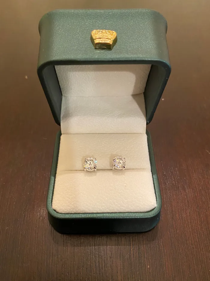 DripGawd Jewelry Earrings 65mm Round Cut Moissanite Earrings
