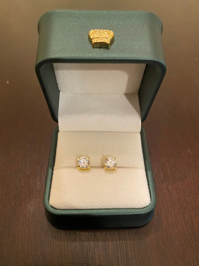 DripGawd Jewelry Earrings 65mm Round Cut Moissanite Earrings