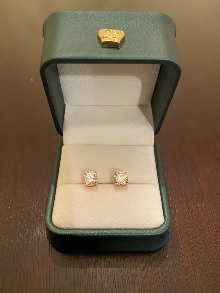 DripGawd Jewelry Earrings 65mm Round Cut Moissanite Earrings