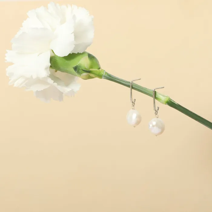 Earrings Classic Pearl Drop Silver Earrings SILVER