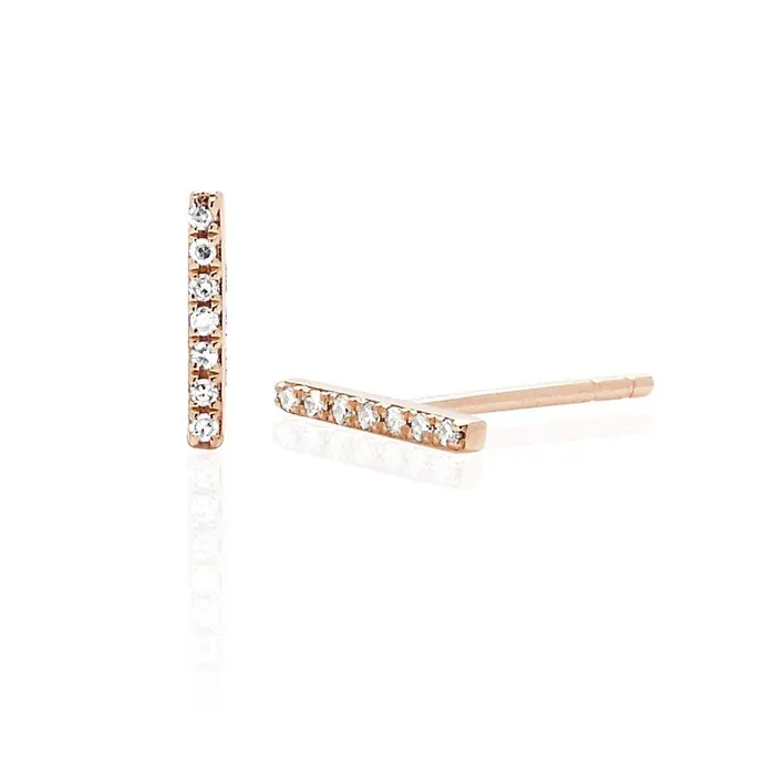 Earrings EF Collection Diamond Bar Earrings