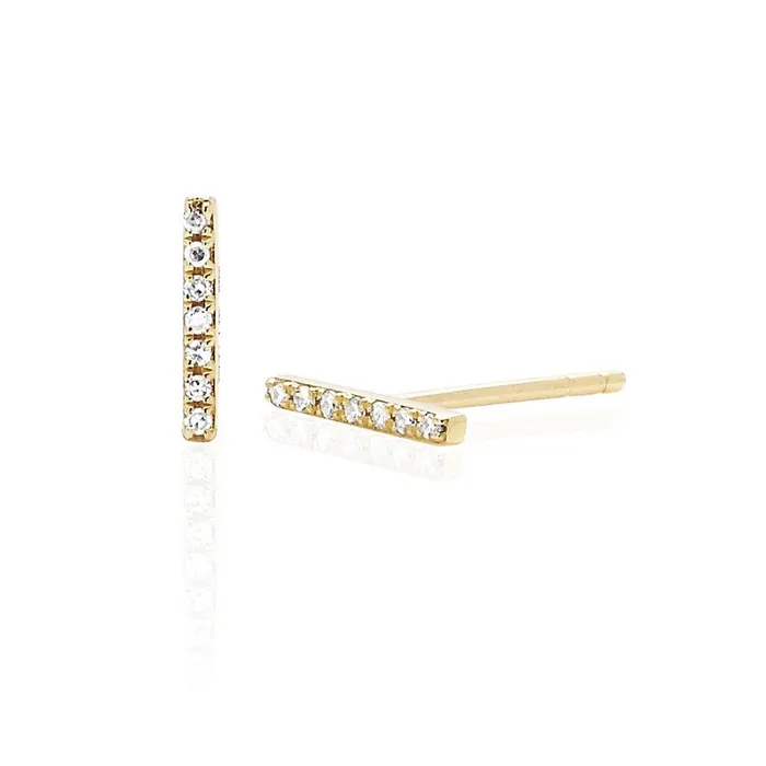 Earrings EF Collection Diamond Bar Earrings