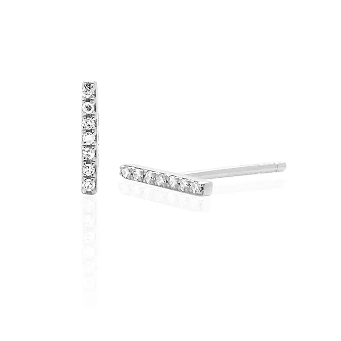 Earrings EF Collection Diamond Bar Earrings