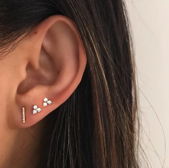 Earrings EF Collection Diamond Bar Earrings