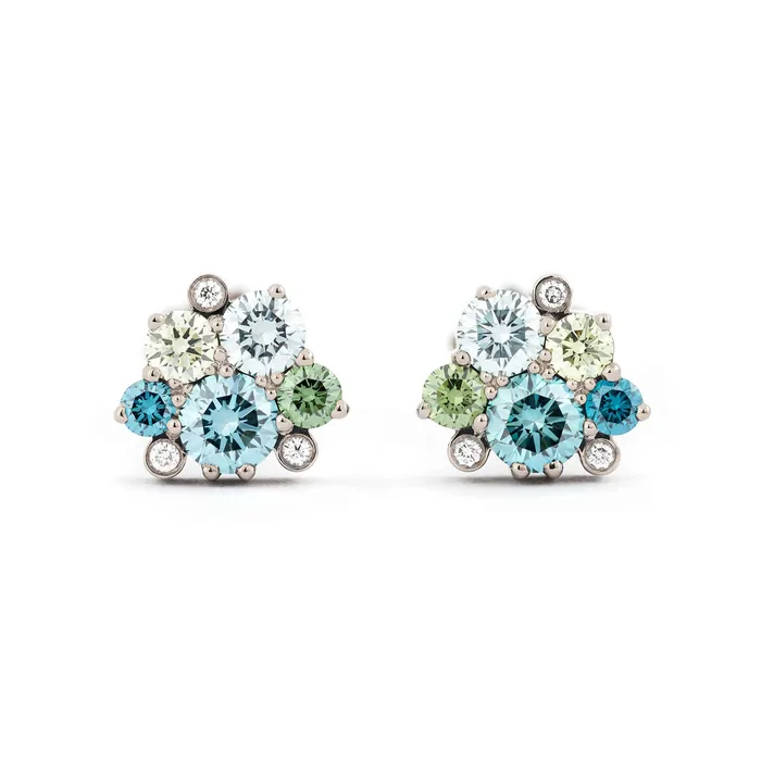 Earrings Keto Meadow earrings Color diamonds Turquoise Green 53 Design Jussi Louesalmi Earrings Keto Meadow earrings Color diamonds Turquoise Green 53 Design Jussi Louesalmi