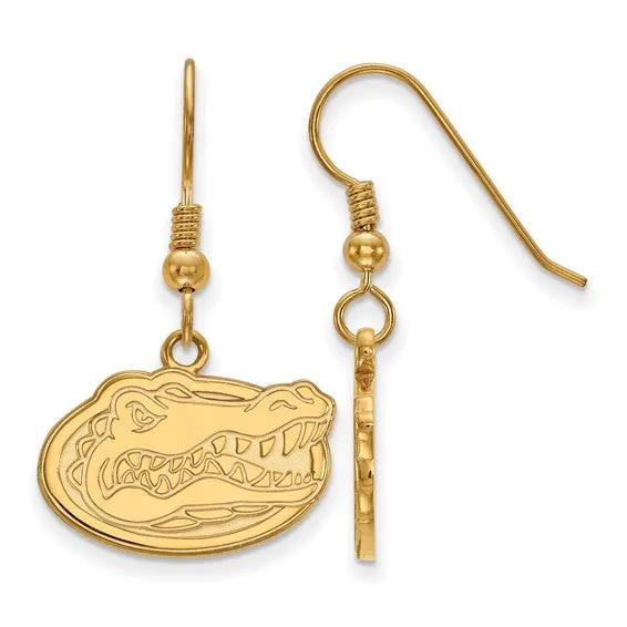 Earrings Shop IDC estore Sterling Silver Goldplated LogoArt University of Florida Gator Small Dangle Wire Earrings Earrings Shop IDC estore Sterling Silver Goldplated LogoArt University of Florida Gator Small Dangle Wire Earrings